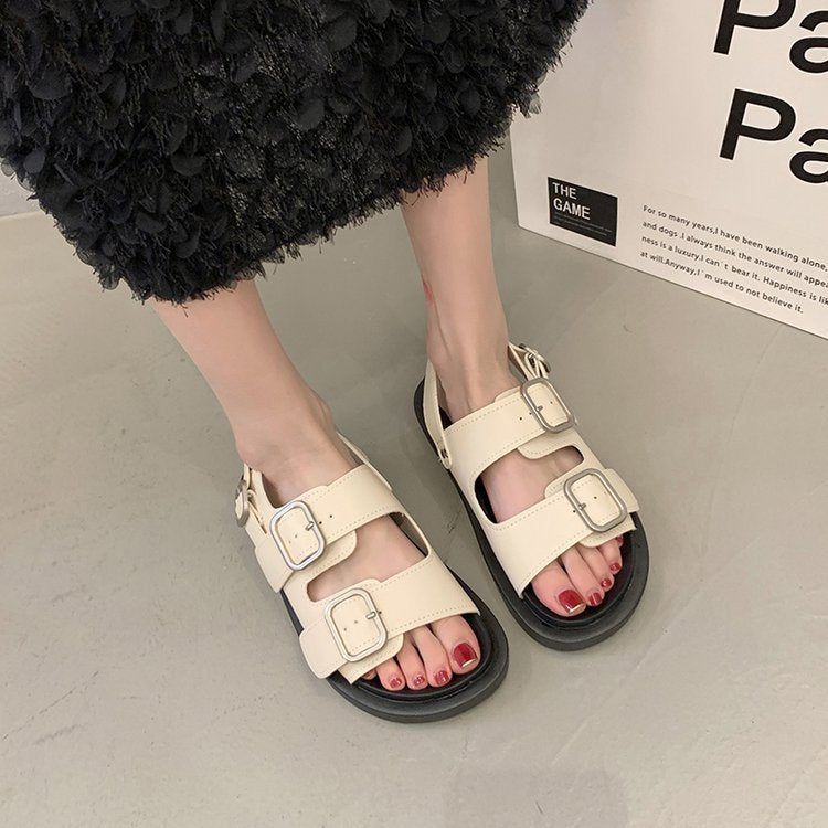 Women's Summer Outdoor Soft-soled Double-strap Platform Sandals - Carvan Mart