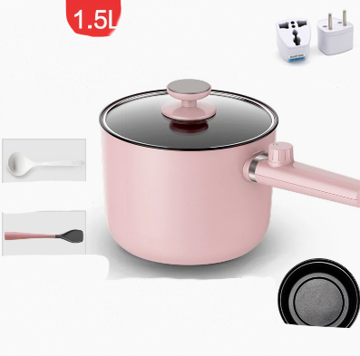 Mini Hot Pot Portable Electric Cooking Pot Mini Plug-in Household - New Product Pink Set1 EU - Smart Ovens - Carvan Mart