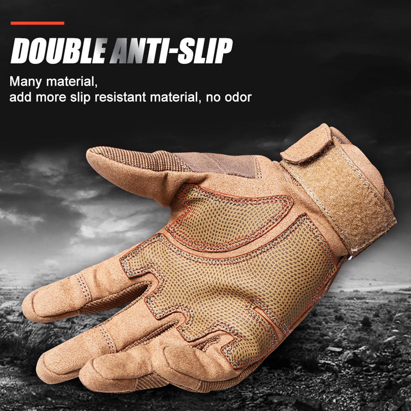 Tactical Gloves Army Military Men Gym Fitness Riding Half Finger Rubber Knuckle Protective Gear Male Tactical Gloves - Carvan Mart