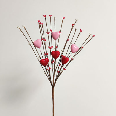 Small Twig Cutting Beads Heart-shaped Furnishings Living Room Decoration - - Gift - Carvan Mart