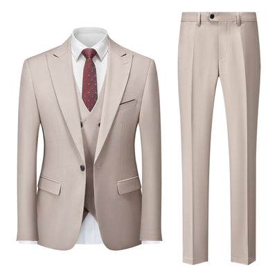 Men's Three Piece Suit Foreign Trade Cross-border Wedding Groom Business Suit - Carvan Mart