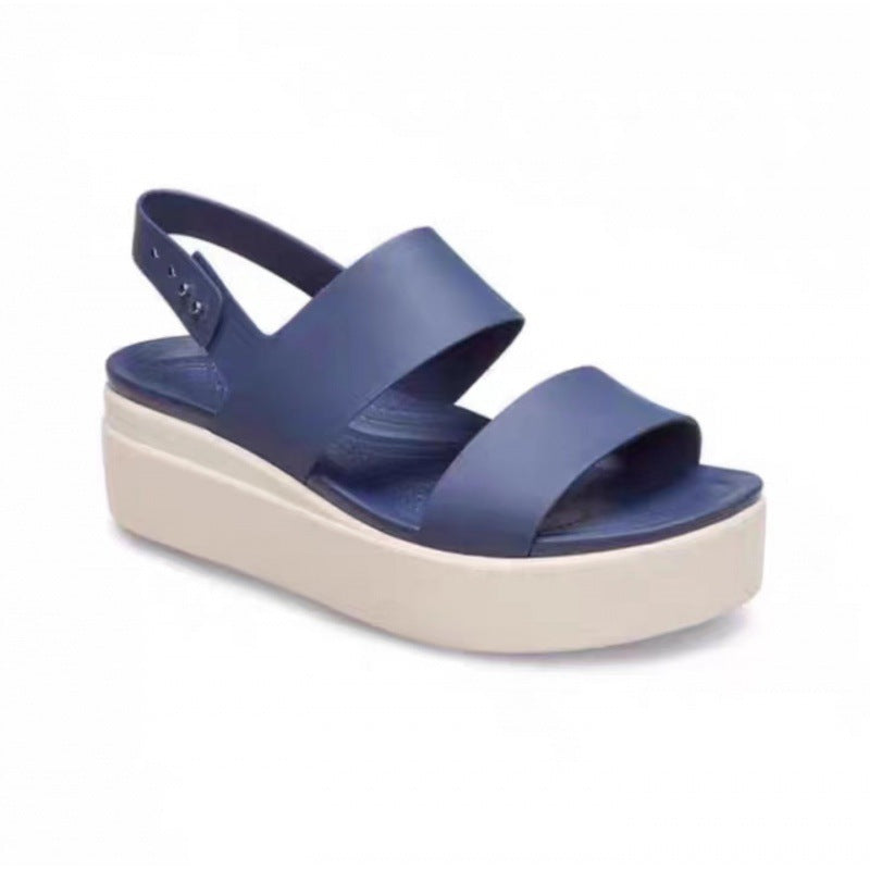 Women's Crocs Brooklyn Low Wedge Sandals - Carvan Mart