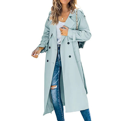 Women's Fashion Casual Solid Color Windbreaker Jacket - Carvan Mart