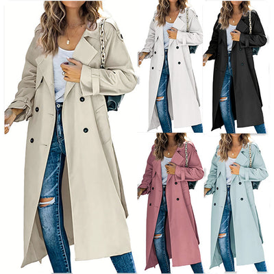 Women's Fashion Casual Solid Color Windbreaker Jacket - - Women's Coats & Jackets - Carvan Mart