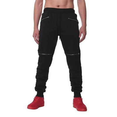 Men's Sports Pants with Double Pockets and Zipper Design - Stylish and Comfortable Sweatpants - Carvan Mart