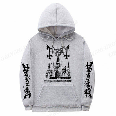 Men's Trendy Graphic Print Sweatshirt Solid Color Fashion Hoodie - Carvan Mart