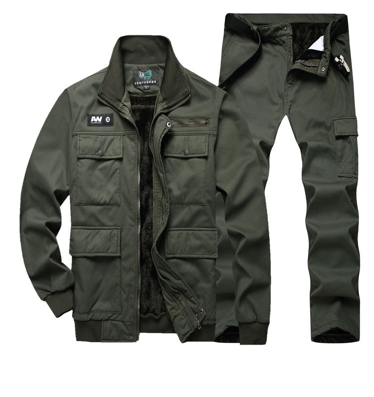 Men's Labor Protection Wear-resistant, Dirt-resistant And Iron-proof Work Clothes - Army green - Men's Jackets & Coats - Carvan Mart