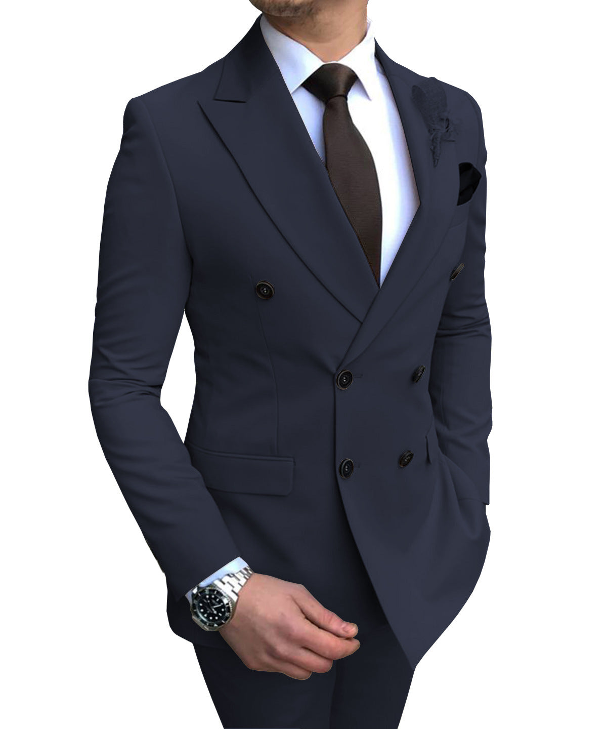 Men's Two-piece Groomsmen Costume Wedding Suit - - Men Suits & Sets - Carvan Mart