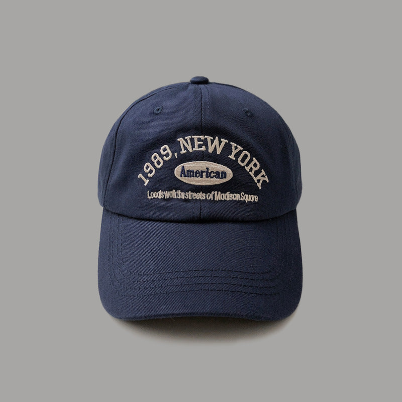 Versatile Embroidered Vintage Baseball Hat - Navy Blue M - Men's Hats & Caps - Carvan Mart