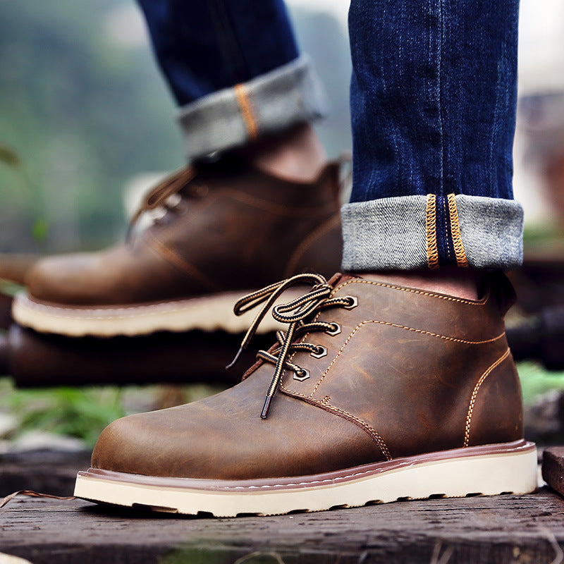 Men's Middle Top Working Wear Retro Desert Boots - Carvan Mart