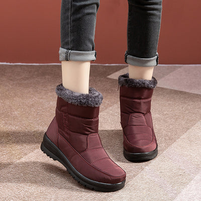 Women's Warm Snow Boots Winter Shoes Waterproof Ankle Boots - Carvan Mart