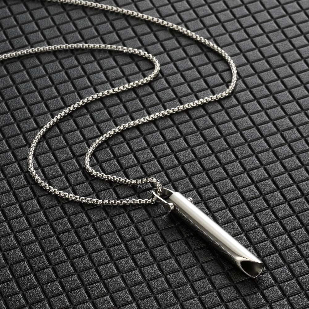 Minimalist Bar Pendant Necklace Breathing Relieve Pressure Ornament Decompression Necklace - Carvan Mart