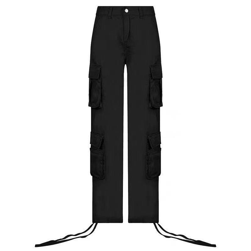 Women's High-Waist Cargo Pants - Stylish Baggy Trousers with Pockets - - Pants & Capris - Carvan Mart