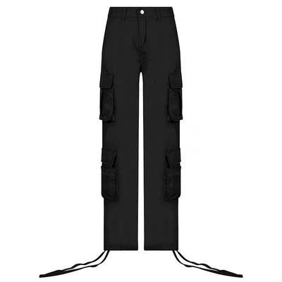 Women's High-Waist Cargo Pants - Stylish Baggy Trousers with Pockets - Carvan Mart