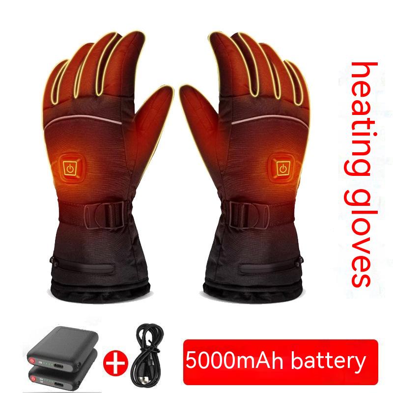 Heating Gloves Outdoor Skiing Cycling Thickening - Glove 5000 MA Battery L - Men's Gloves - Carvan Mart