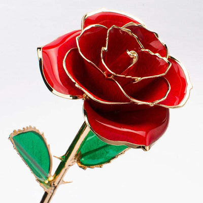 24K Gold-plated Rose Flower With A Gift Box - Carvan Mart