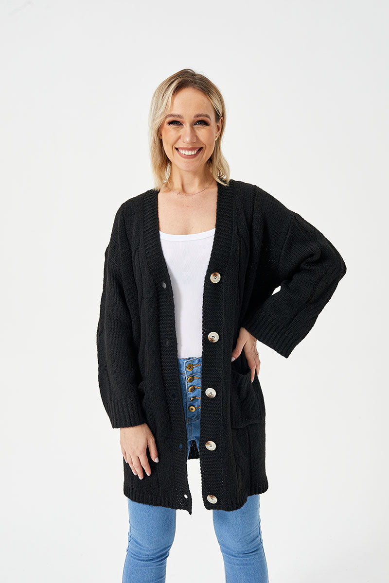 Women's Warm Long Casual Cardigan Sweater - Carvan Mart