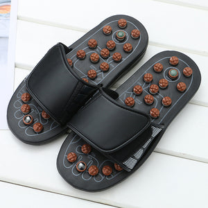 TCM Massage Slippers Acupoint Magnetic Spring Therapy for Men and Women - Black - Women's Slippers - Carvan Mart