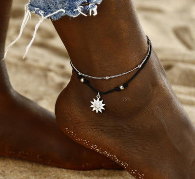 Sun Pendant Anklets Women New Stone Beads Shell Anklet - Carvan Mart