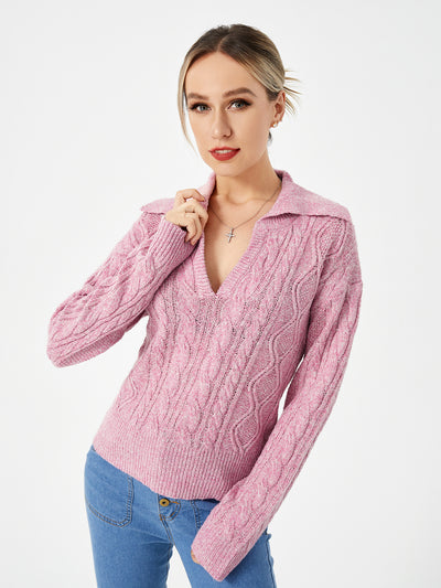 Women's Warm Casual Lapel Sweater - - Sweaters - Carvan Mart