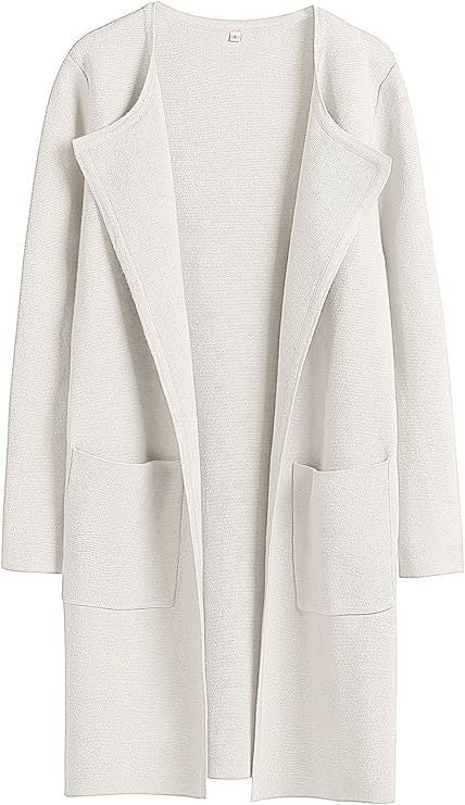 Women's Woolen Coat With Pockets Autumn And Winter Temperament  Slim Fit Mid Length Jacket Comfortable Casual Lapel Coat - Carvan Mart