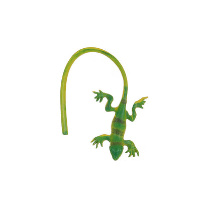 Fashion Creative Niche Design Gecko Earrings - Green yellow - Earrings - Carvan Mart