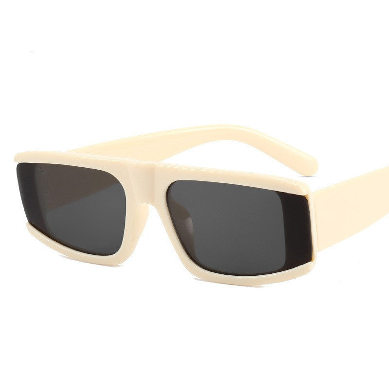 New Hip-hop European And American Small Square Sunglasses Women - Rice frame gray flakes - Women's Sunglasses - Carvan Mart