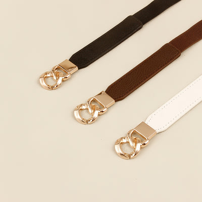 Waistband Female Fine Leather Belt Trims The Body Adornment Shirt To Match Dress Multi - Ring Buckle Elastic High Atmosphere Summer New Style - Carvan Mart