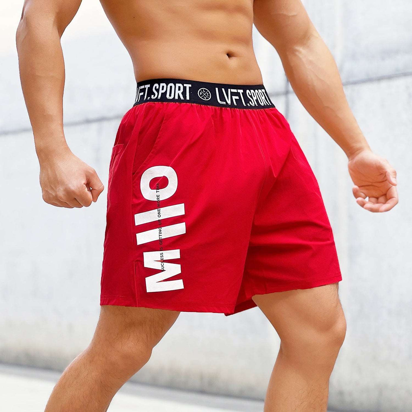 American Workout Men's Shorts Sports Basketball Outdoor Exercise Loose Breathable Quick-drying Thin Elastic Pants - Carvan Mart