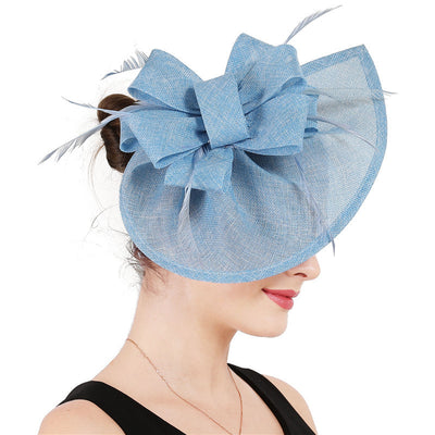 Fascinator Hat Wind Cover Mesh Fashion Bride Wedding Hat - Carvan Mart