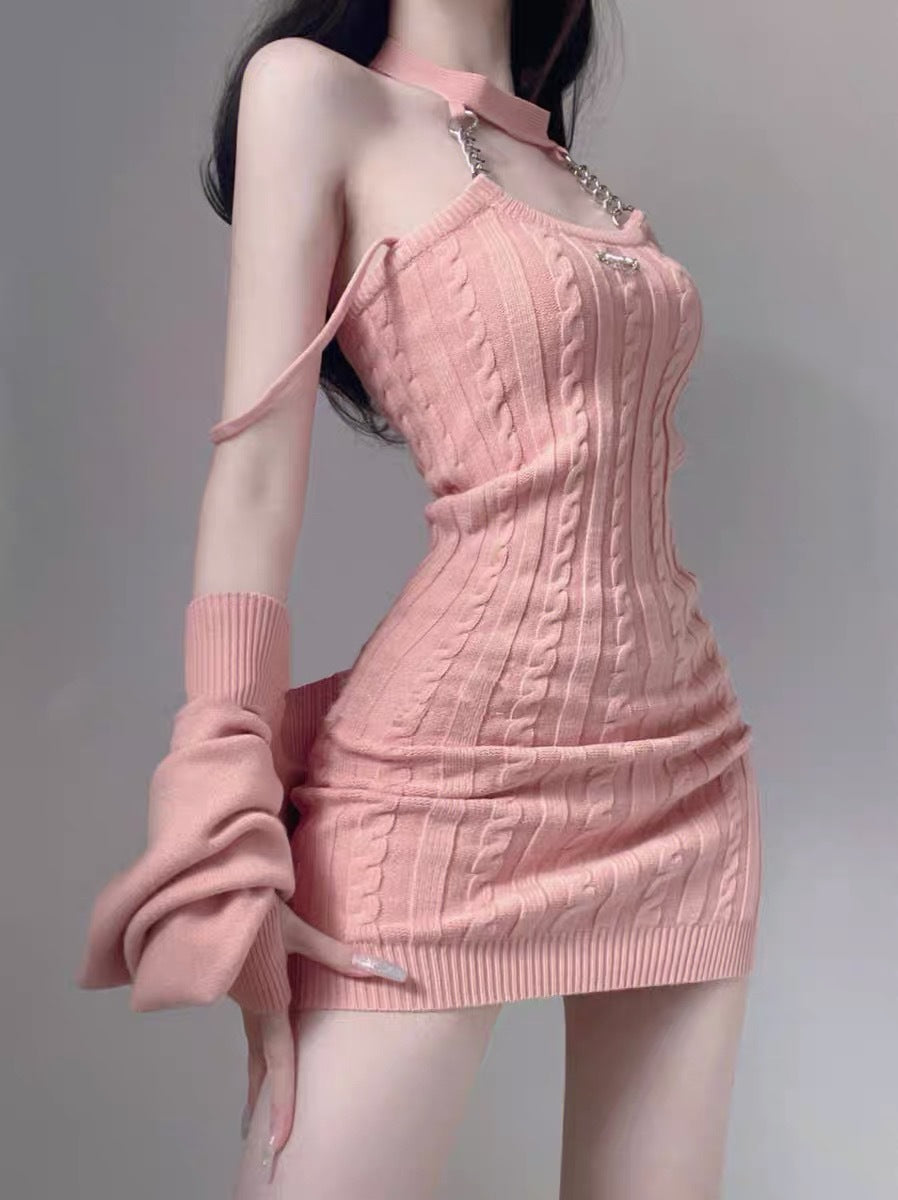 Pure Desire Dress With a Blazer Hot Girl Suspender Skirt Petite Set - Carvan Mart