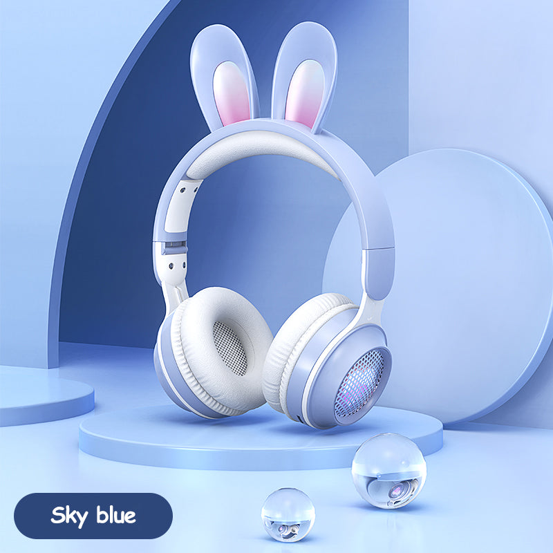 Rabbit Ear Headphones Wireless Luminous Extendable Wheat Headphones - Carvan Mart Ltd