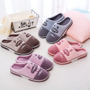 Thermal Cotton Slippers Home Indoor Couple Thickening - Carvan Mart