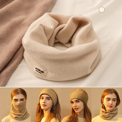 Versatile 4-in-1 Winter Face Mask Cashmere Scarf Headscarf Fashion Hat - Carvan Mart