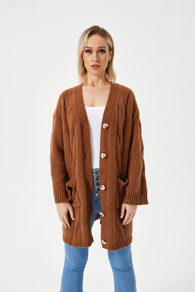 Women's Warm Long Casual Cardigan Sweater - Carvan Mart