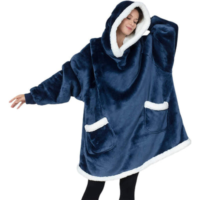 Winter TV Hoodie Blanket Women Men Oversized Pullover With Pockets - Carvan Mart