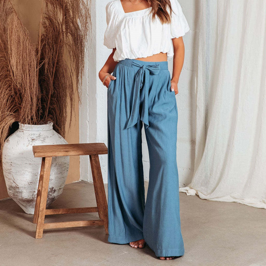 Chic High Waist Culottes - Versatile Wide Leg Pants - Carvan Mart