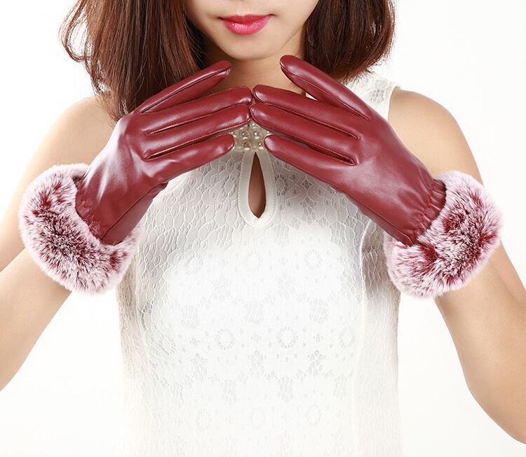 Ladies Plus Velvet Thick Warmth Touch Screen Gloves - Carvan Mart