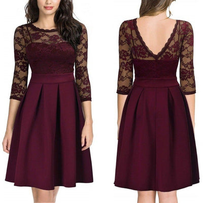 Ladies Lightly Cooked Cocktail Lace Dress - Carvan Mart