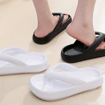 Clip Toe Slippers Non-Slip Soft Sole Flip Flop Thick Bottom Summer Slippers - Carvan Mart