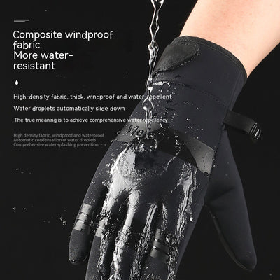 Men's And Women's Fashion Outdoor Waterproof Windproof Touch Screen Riding Cold-proof Gloves - Carvan Mart