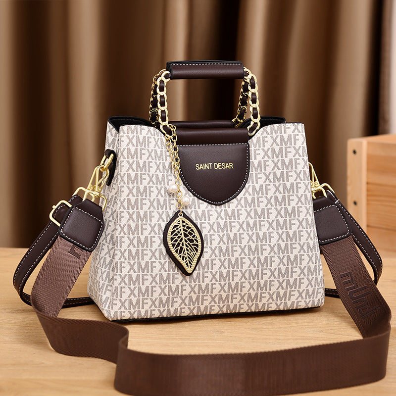 Women's Vintage Fashion Print Handbag - Carvan Mart