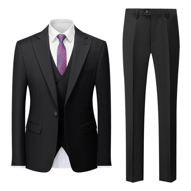 Men's Three Piece Suit Foreign Trade Cross-border Wedding Groom Business Suit - Carvan Mart