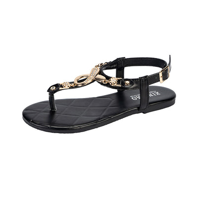 Women's Buckle Flip-flops Bohemian Style Flat Sandals - Carvan Mart