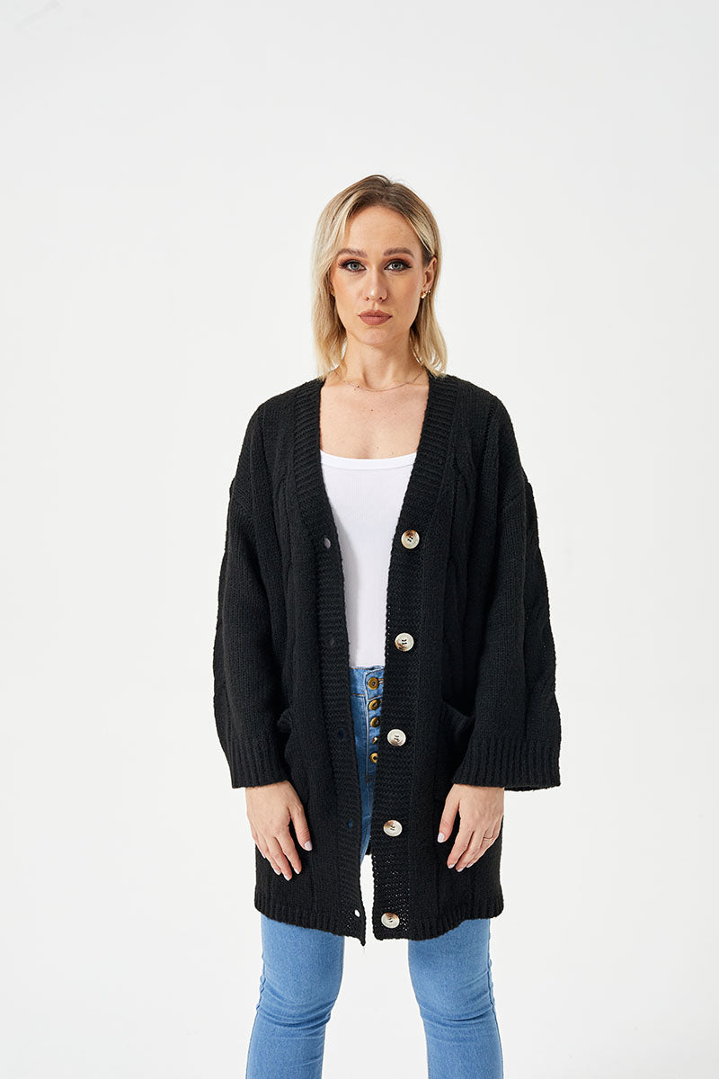 Women's Warm Long Casual Cardigan Sweater - Carvan Mart