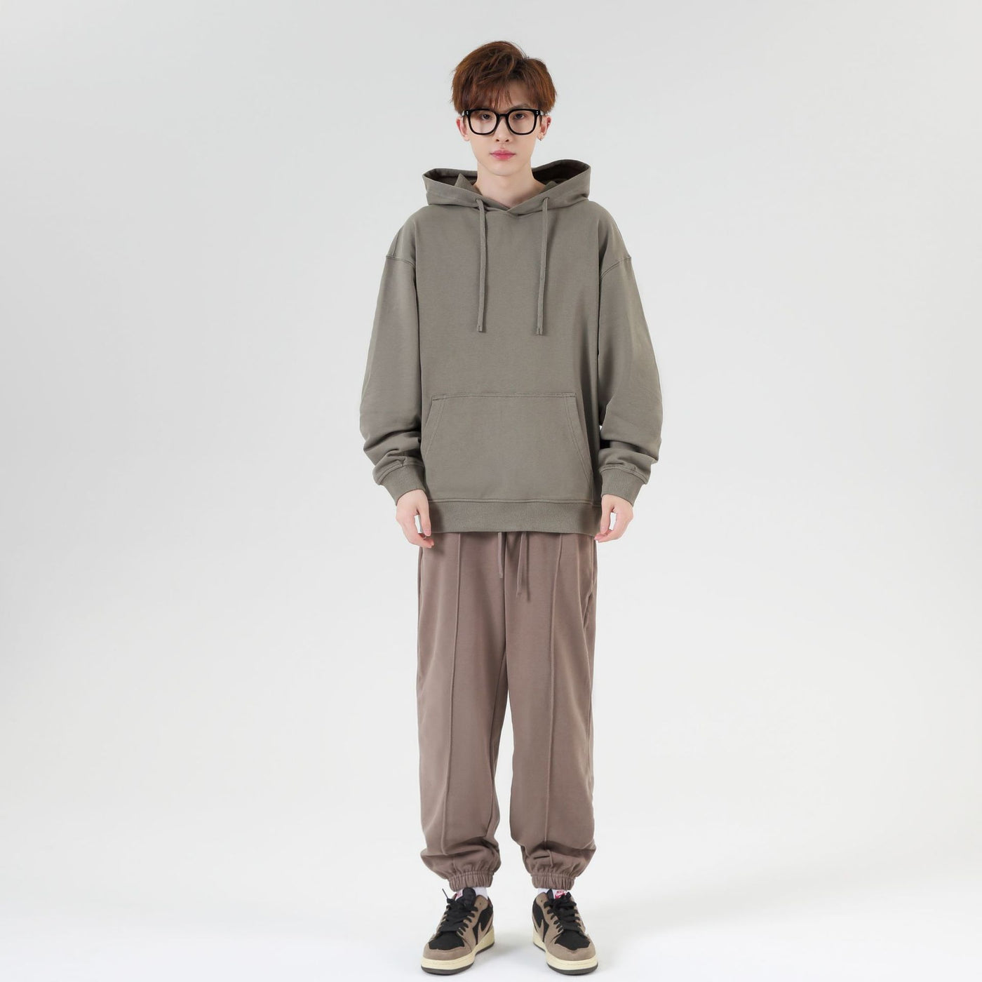 Men's Fashion Loose Off-the-shoulder Hoodie - Carvan Mart