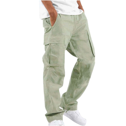 Men's Workwear Drawstring Multi-pocket Casual Pants