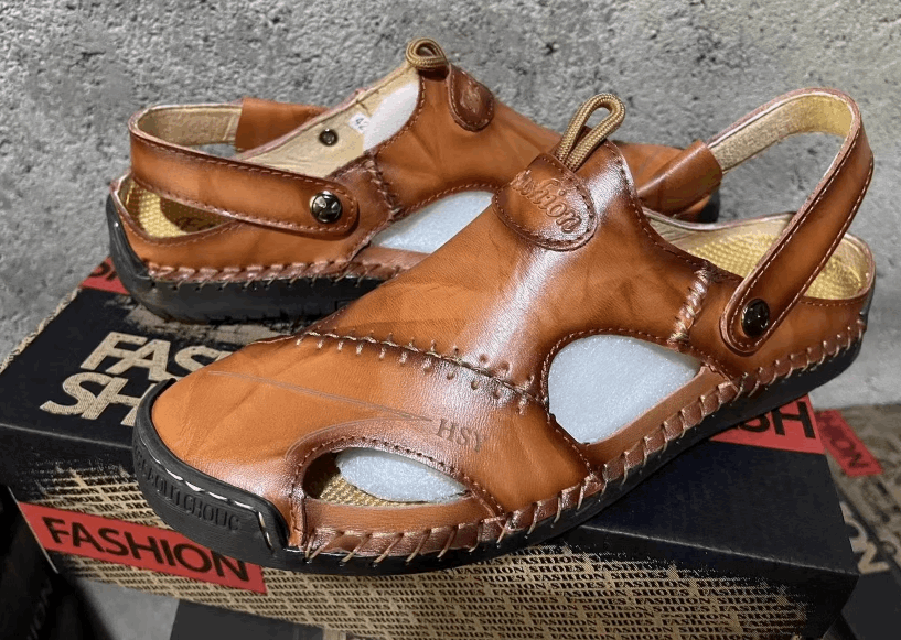 Genuine Leather Roman Summer Sandals For Men - Carvan Mart