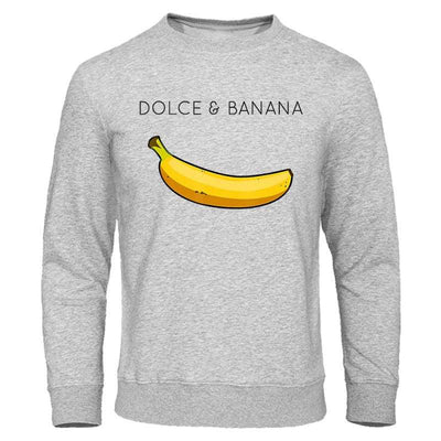 Banana Fashion Printed Hoodie - Gray - Men's Hoodies & Sweatshirts - Carvan Mart