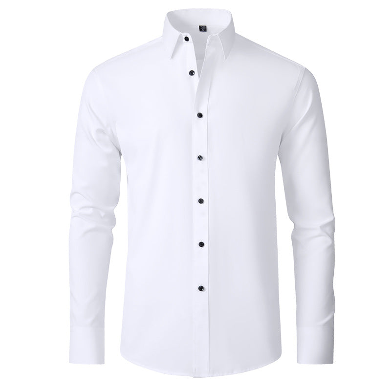 Men's Shirts Summer Long Sleeve Plus Size Business Casual Shirt - Carvan Mart
